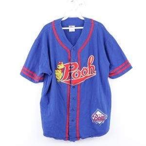90s Disney Mens Large Winnie Pooh Baseball Jersey